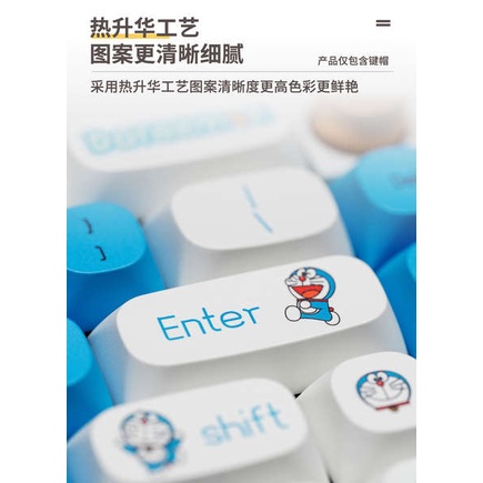 Bộ Phím Rời In Hình Doraemon Dễ Thương Cho Bàn Phím Cơ