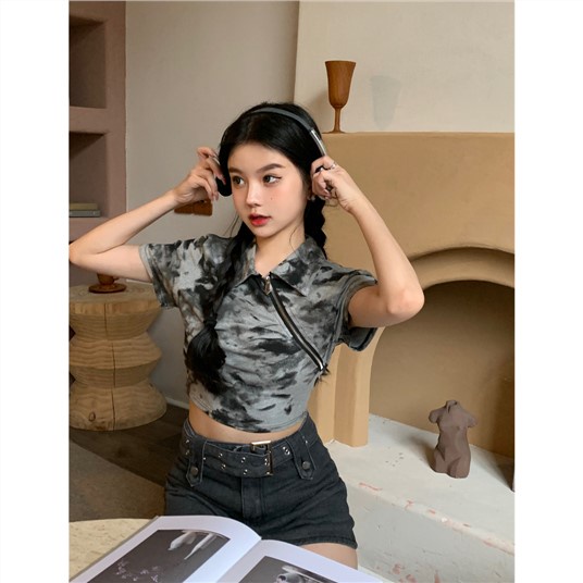 Áo Thun Polo Ngắn Tay Ôm Dáng Xinh Xắn Theo Phong Cách Hàn Quốc Dành Cho Nữ