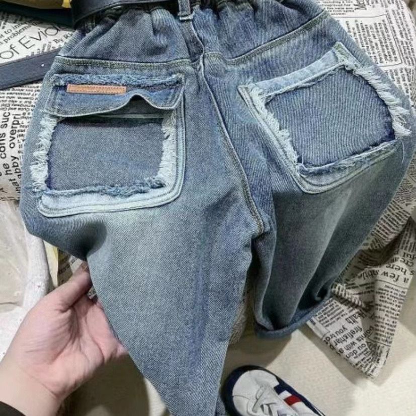 ~ Quần Jean Dài Phong Cách Mới Năm 2023 Thời Trang Thường Ngày Dễ Phối Đồ Cho Bé Trai