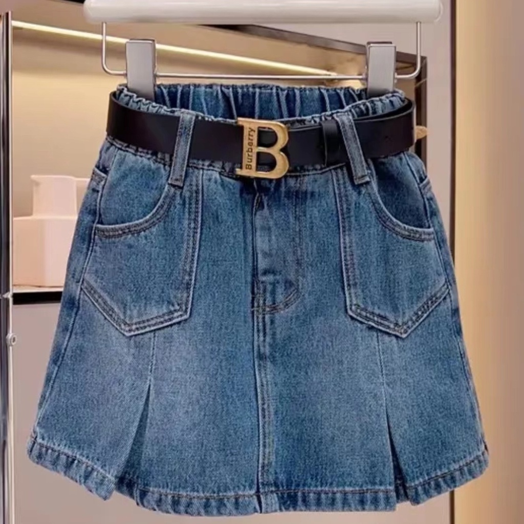 Hàng Mới Về Đầm Denim Ngắn Phong Cách Mới 2023 Dành Cho Bé Gái