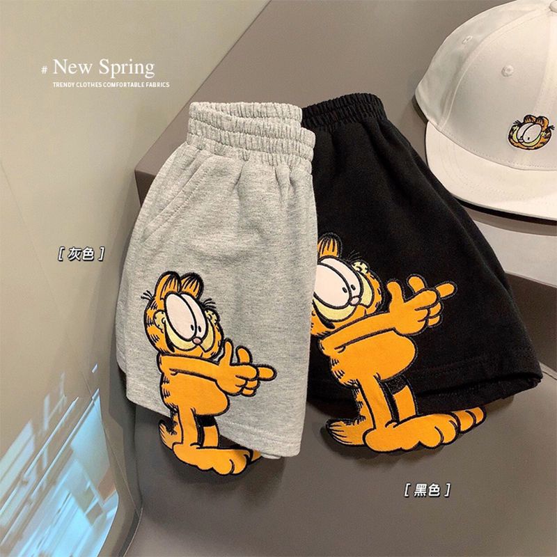 Quần Short Dáng Rộng Thêu Họa Tiết Hoạt Hình Thời Trang Mùa Hè Cho Bé Trai