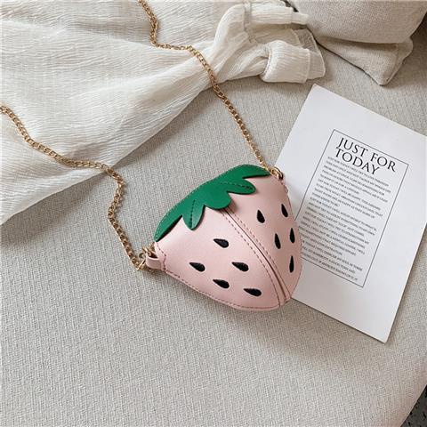 Túi Đeo Chéo Hình Quả Dâu Tây Nhỏ Xinh Xắn Thời Trang Cho Bé Gái
