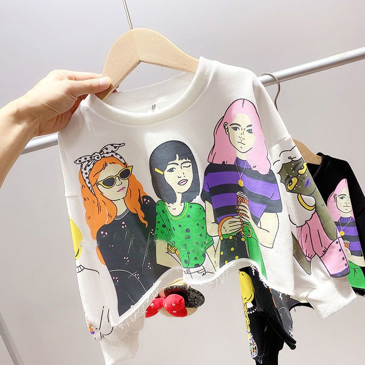 Hàng Mới Về Áo Sweatshirt Dáng Rộng Tay Dài Phong Cách Thời Trang Mới 2023 Cho Bé Gái