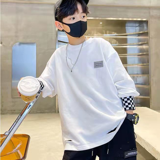 Áo Thun Dài Tay Phong Cách Mới 2024 Cho Bé Trai