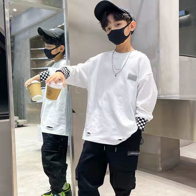 Áo Thun Dài Tay Phong Cách Mới 2024 Cho Bé Trai