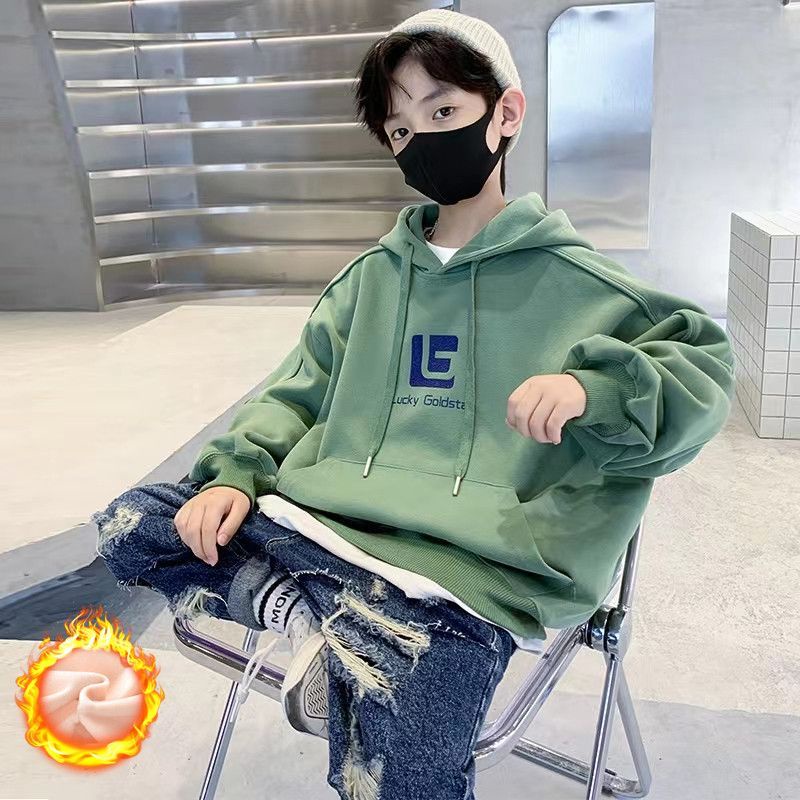 Áo Hoodie Lông Cừu Thời Trang Thu Đông 2023 Dành Cho Bé Trai