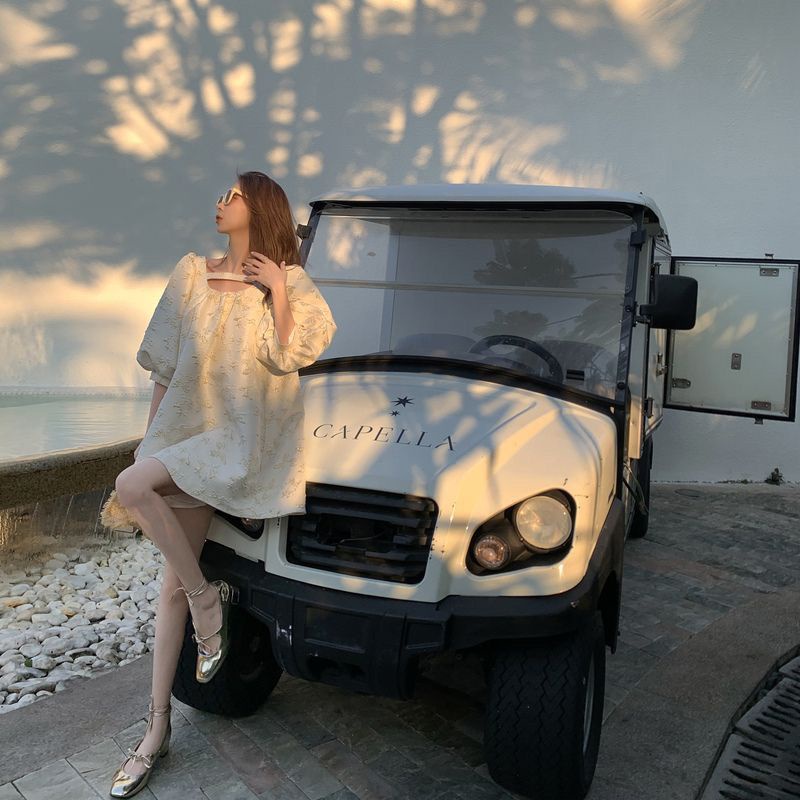 Đầm Công Chúa Dáng Rộng Tay Phồng Phong Cách Thời Trang Mới Mùa Hè Cho Nữ