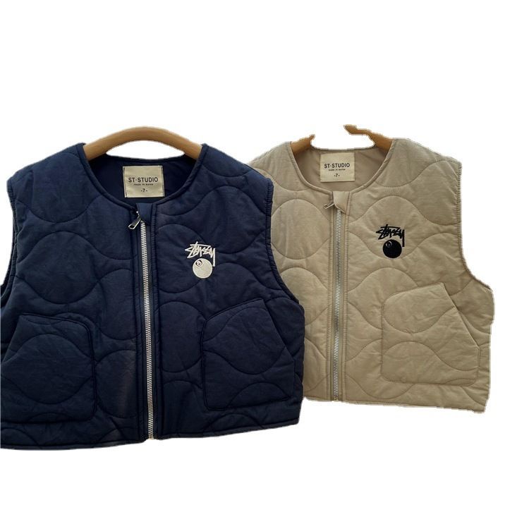 Áo Ghi Lê Lót Cotton Mỏng Giữ Ấm Phong Cách Hàn Quốc Thời Trang Công Sở 2022 Mới Cho Bé Trai Và Bé Gái