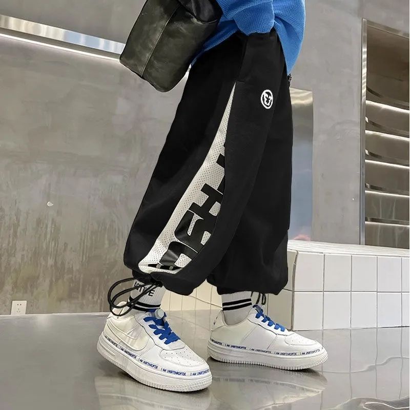 Quần Dài Thể Thao In Chữ Phong Cách Phương Tây Thời Trang Xuân Hè 2023 Mới Cho Bé Trai