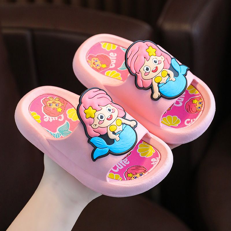 Dép Đi Trong Nhà Đế Mềm Chống Trượt Mùa Hè Cho Bé Gái