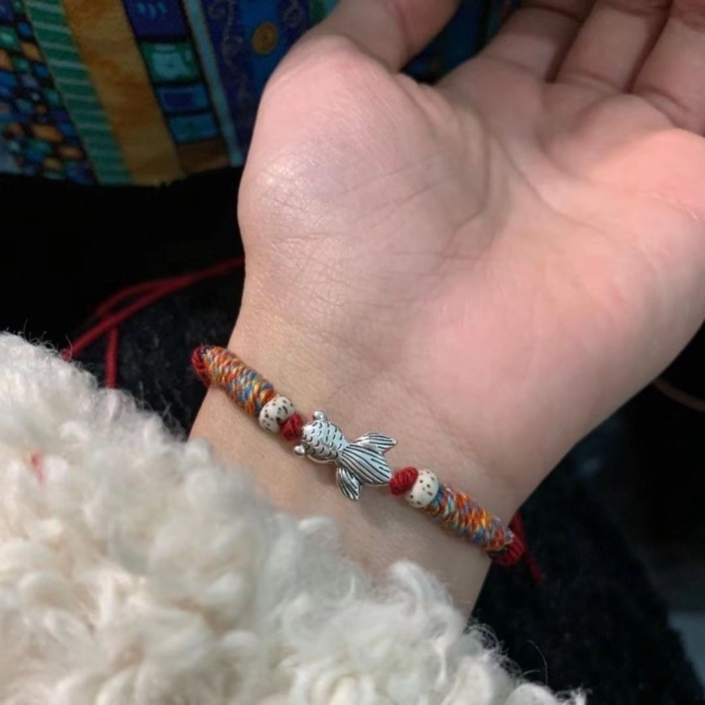 Vòng Tay Hình Cá Koi Tây Tạng Thiết Kế Đơn Giản Cho Cặp Đôi 8.4