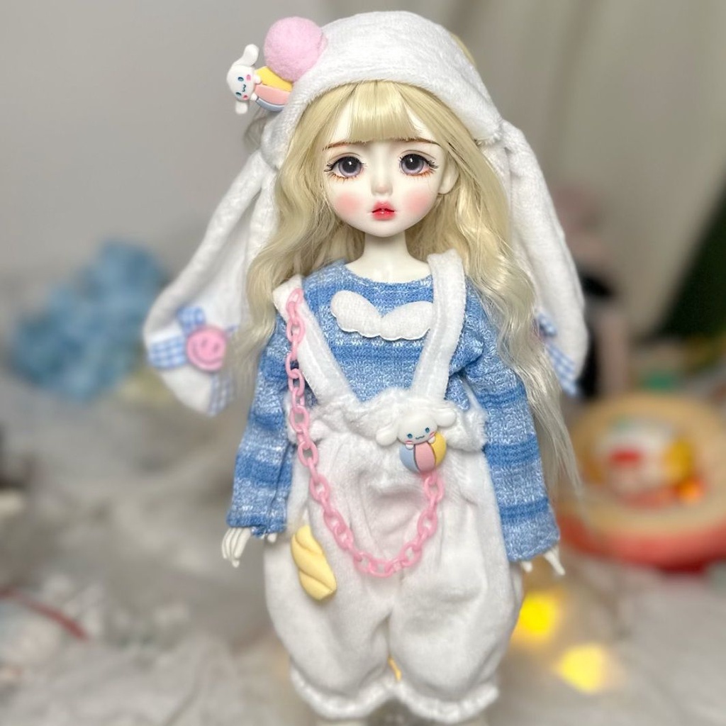 Búp Bê bjd 3D Mắt Thật 30cm 30cm bjd Mặc Đầm 3D Dễ Thương Cho Bé Gái 8.5