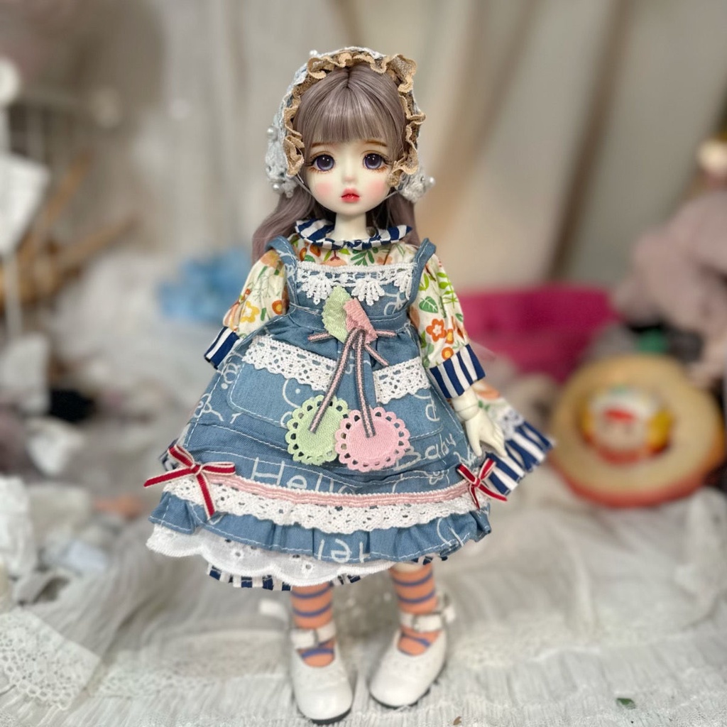 Búp Bê bjd 3D Mắt Thật 30cm 30cm bjd Mặc Đầm 3D Dễ Thương Cho Bé Gái 8.5