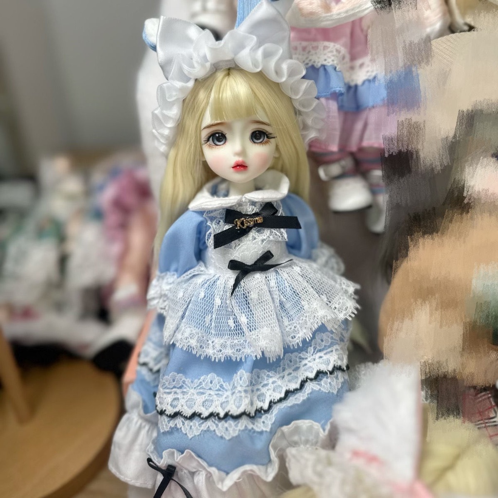 Búp Bê bjd 3D Mắt Thật 30cm 30cm bjd Mặc Đầm 3D Dễ Thương Cho Bé Gái 8.5