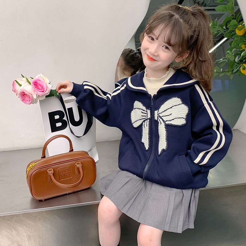 Áo Khoác Có Mũ Dáng Rộng Phong Cách Hàn Quốc Thời Trang Xuân Thu Cho Bé Gái