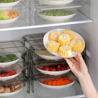 Giá đựng lọ gia vị chia nhiều ngăn trong tủ lạnh nhà bếp