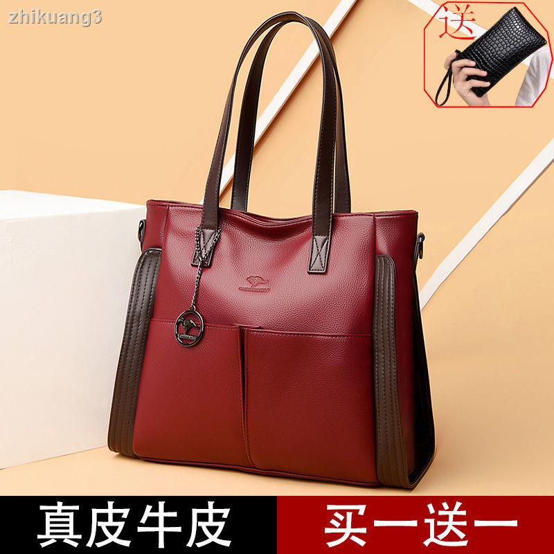 Túi Boutique Bé Gái Kangaroo Da Thật Da Mềm Túi Lớn Da Bò Dung Tích Lớn Túi Tote Túi Đeo Vai