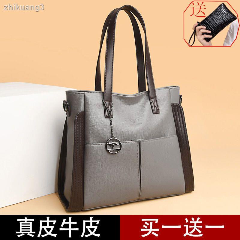 Túi Boutique Bé Gái Kangaroo Da Thật Da Mềm Túi Lớn Da Bò Dung Tích Lớn Túi Tote Túi Đeo Vai