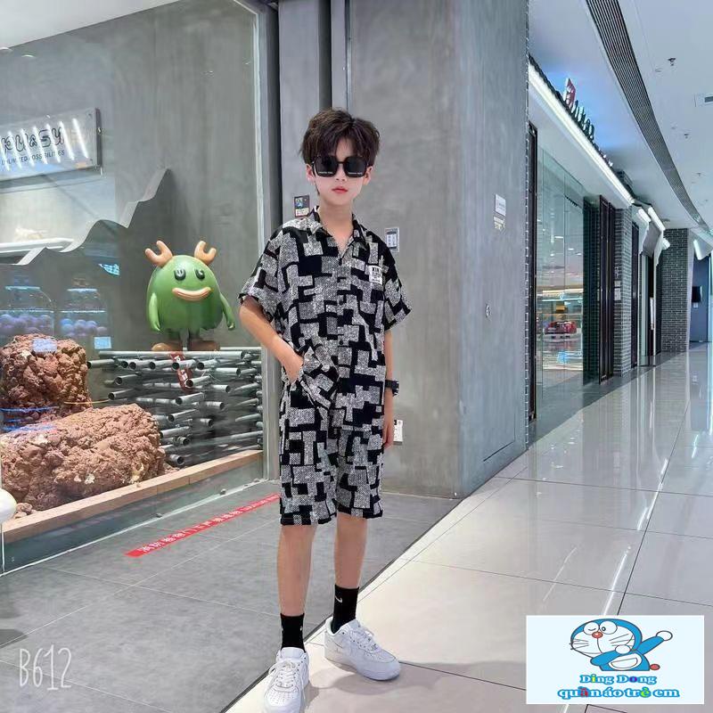 Bộ Áo Sơ Mi Tay Ngắn Phong Cách Thời Trang Mới 2023 Dành Cho Bé Trai