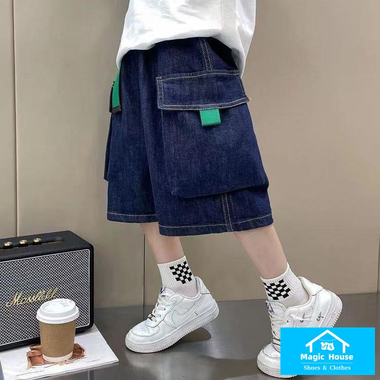 Quần Short denim Mỏng Phong Cách Thời Trang Mới 2023 Cho Bé Trai