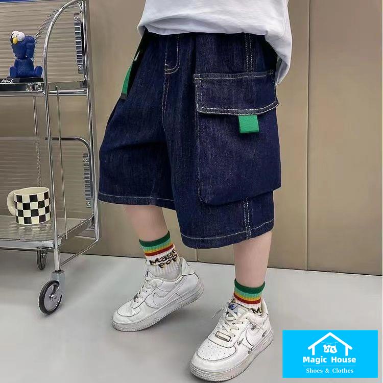 Quần Short denim Mỏng Phong Cách Thời Trang Mới 2023 Cho Bé Trai