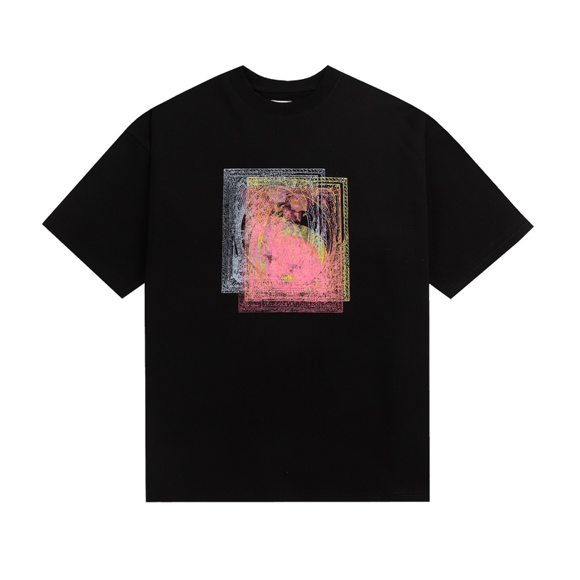 Áo Thun Tay Ngắn Cổ Tròn Bằng cotton Màu Sắc Thời Trang Đường Phố Dành Cho Nam Nữ