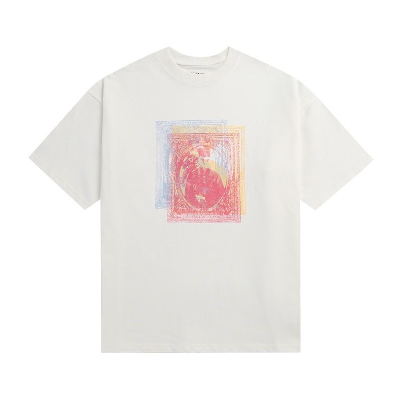 Áo Thun Tay Ngắn Cổ Tròn Bằng cotton Màu Sắc Thời Trang Đường Phố Dành Cho Nam Nữ