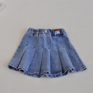 Chân váy denim xếp ly phong cách hàn quốc thời trang xuân hè mới cho bé gái