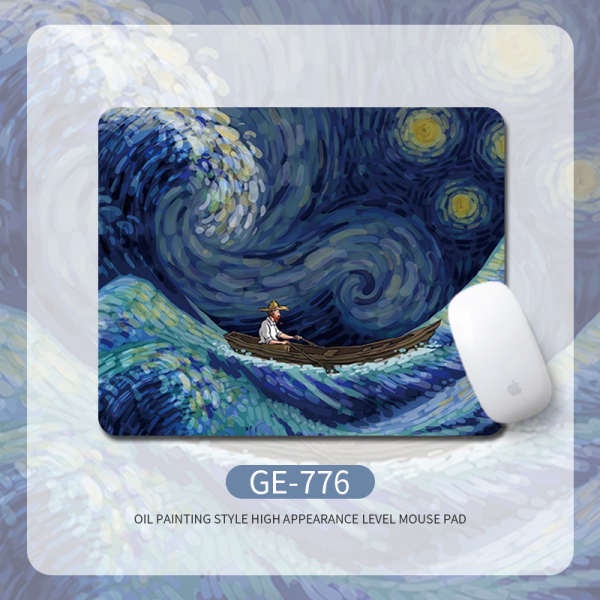Tấm Lót Chuột Và Bàn Phím Máy Tính In Hình Tranh Sơn Dầu van gogh Sáng Tạo