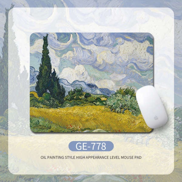 Tấm Lót Chuột Và Bàn Phím Máy Tính In Hình Tranh Sơn Dầu van gogh Sáng Tạo