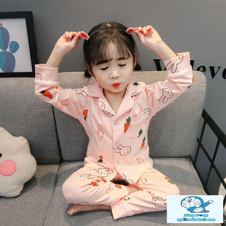 Bộ Đồ Ngủ Tay Dài Dễ Thương Dành Cho Bé Gái