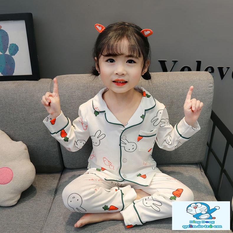 Bộ Đồ Ngủ Tay Dài Dễ Thương Dành Cho Bé Gái