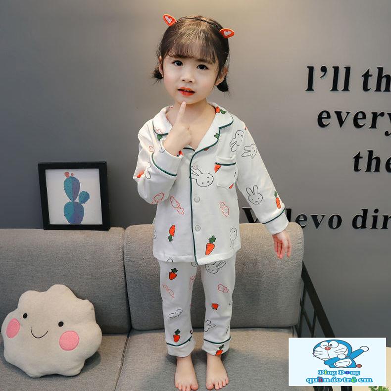 Bộ Đồ Ngủ Tay Dài Dễ Thương Dành Cho Bé Gái