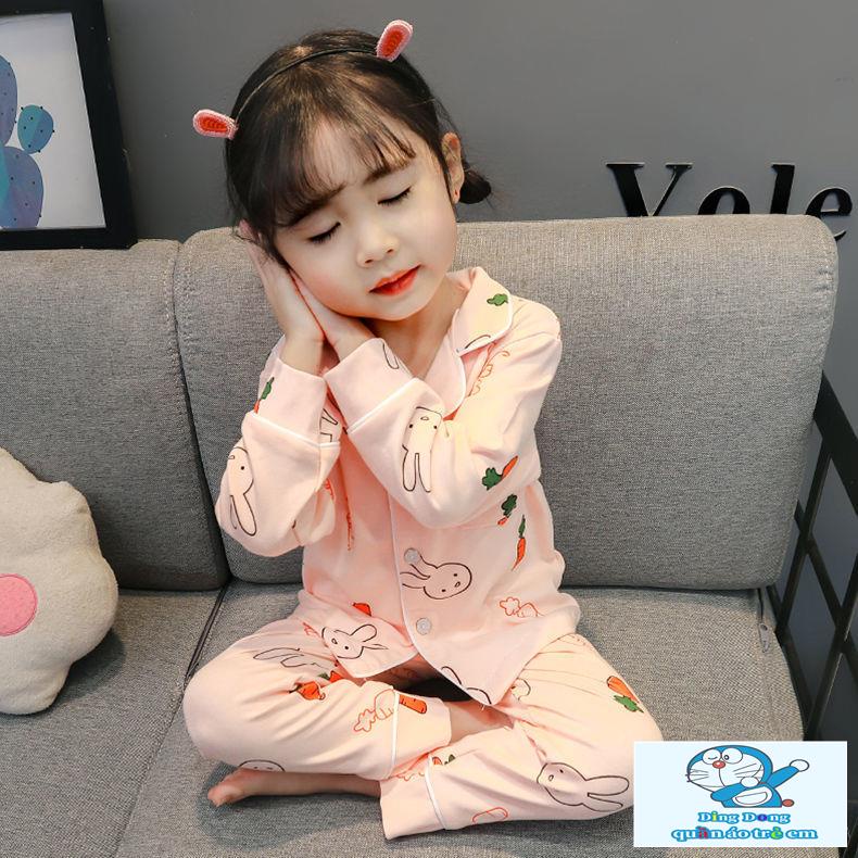 Bộ Đồ Ngủ Tay Dài Dễ Thương Dành Cho Bé Gái