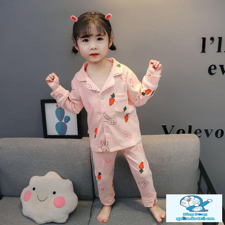 Bộ Đồ Ngủ Tay Dài Dễ Thương Dành Cho Bé Gái