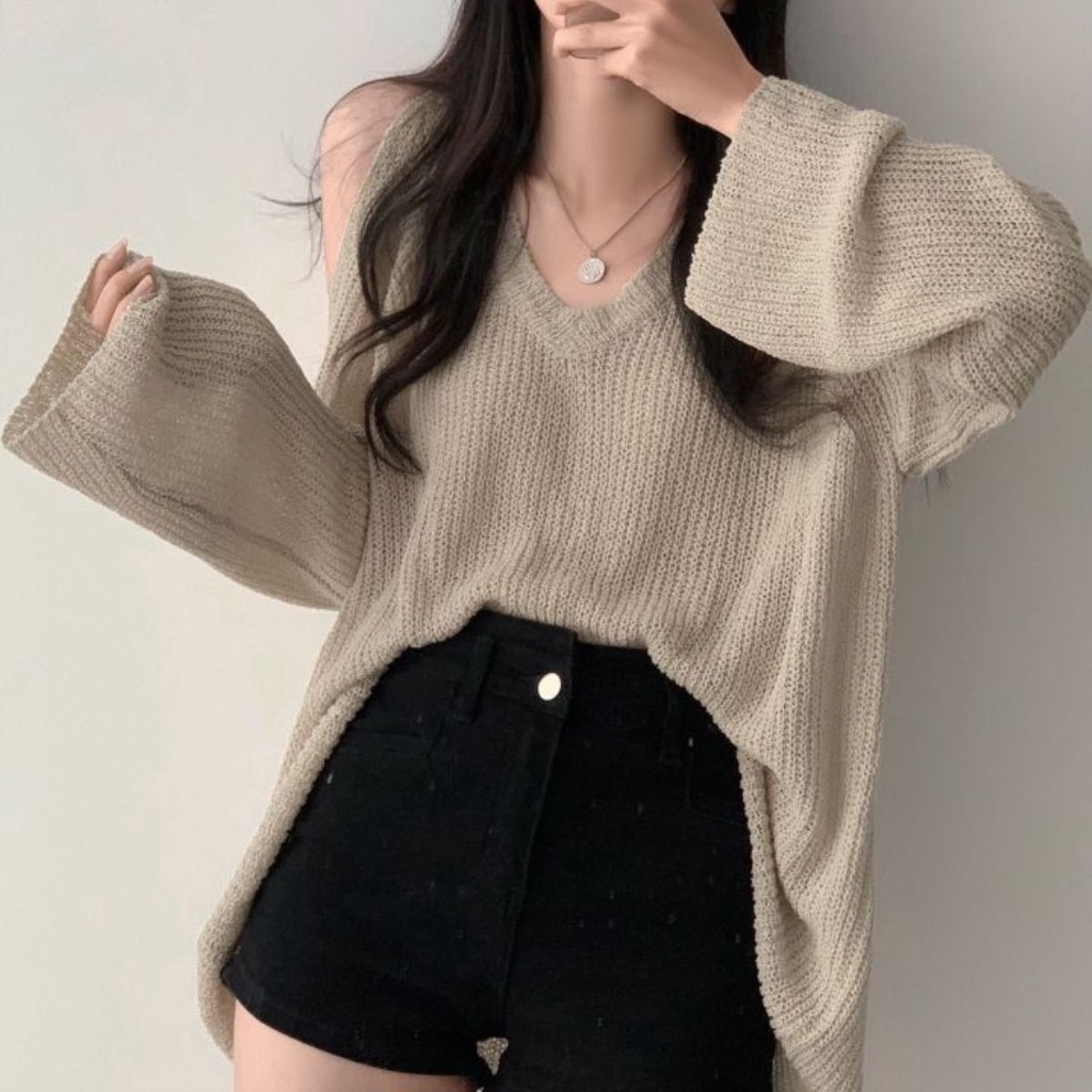 Áo sweater Ngọt Ngào hot Girl
Áo Dệt Kim Nữ Dài Tay Cổ Chữ v Thời Trang Mới