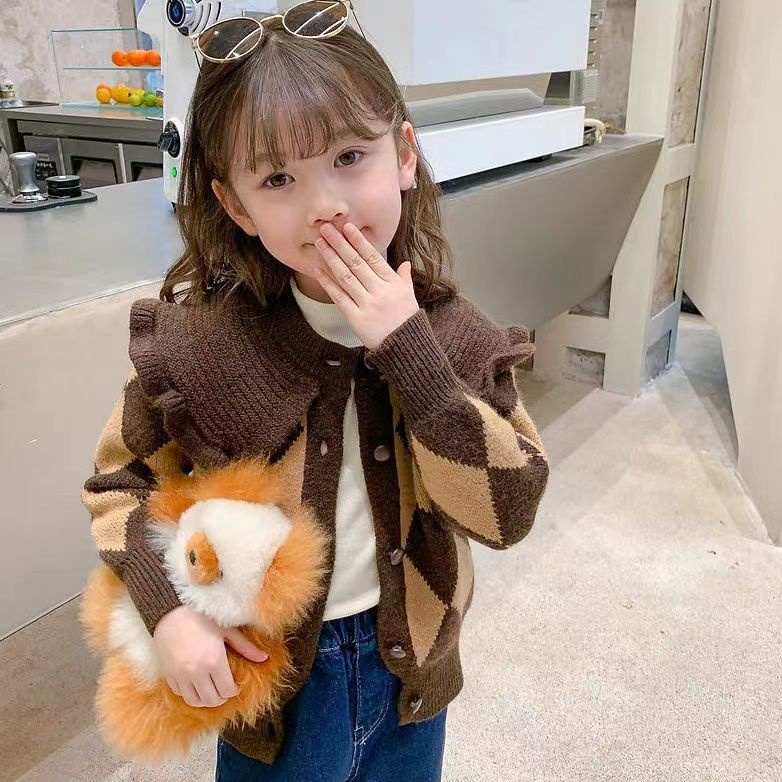 ~ Áo Khoác cardigan Len Phong Cách Hàn Quốc 2024 Cho Bé Gái