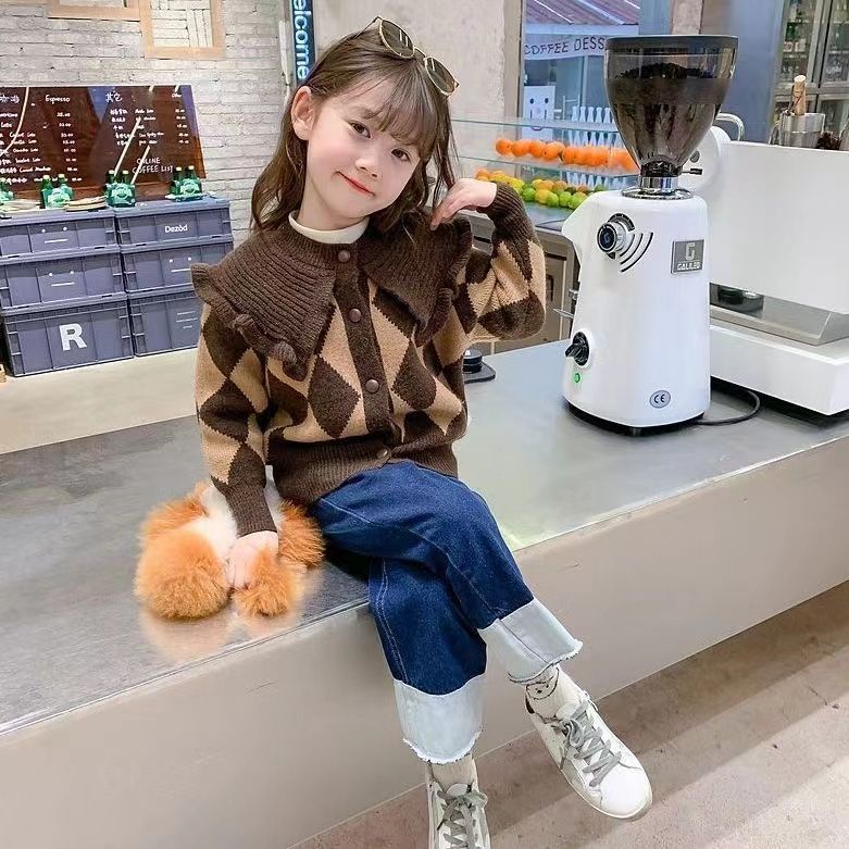 ~ Áo Khoác cardigan Len Phong Cách Hàn Quốc 2024 Cho Bé Gái