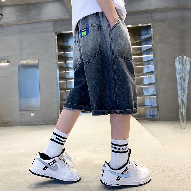 Quần Short denim Mỏng Phong Cách Mới Mùa Hè Cho Bé Trai