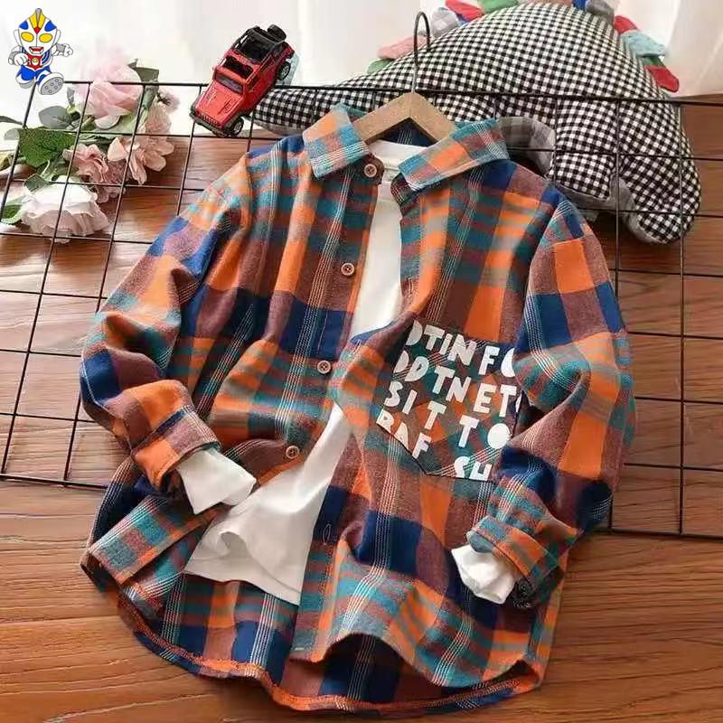 Áo Sơ Mi Tay Dài Phong Cách Hàn Quốc Thời Trang Xuân Thu 2023 Mới Cho Bé Trai