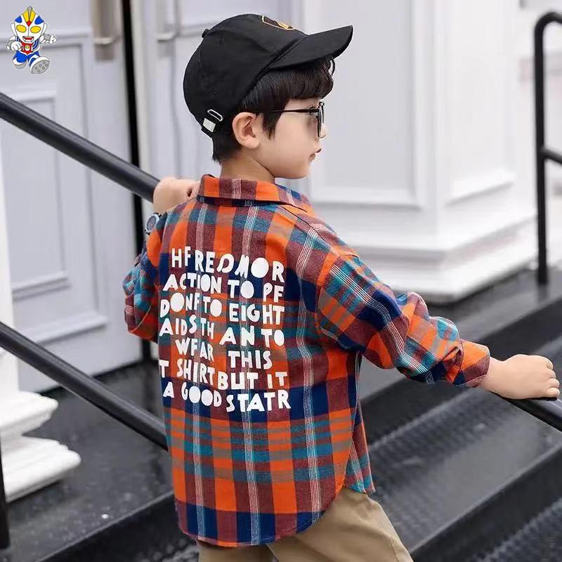 Áo Sơ Mi Tay Dài Phong Cách Hàn Quốc Thời Trang Xuân Thu 2023 Mới Cho Bé Trai