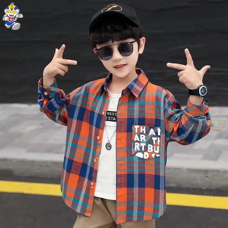 Áo Sơ Mi Tay Dài Phong Cách Hàn Quốc Thời Trang Xuân Thu 2023 Mới Cho Bé Trai