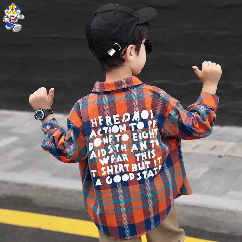 Áo Sơ Mi Tay Dài Phong Cách Hàn Quốc Thời Trang Xuân Thu 2023 Mới Cho Bé Trai