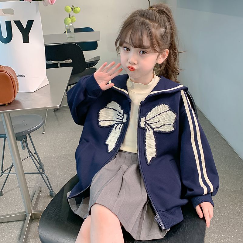 Áo Khoác Có Mũ Dáng Rộng Phong Cách Hàn Quốc Thời Trang Xuân Thu Cho Bé Gái