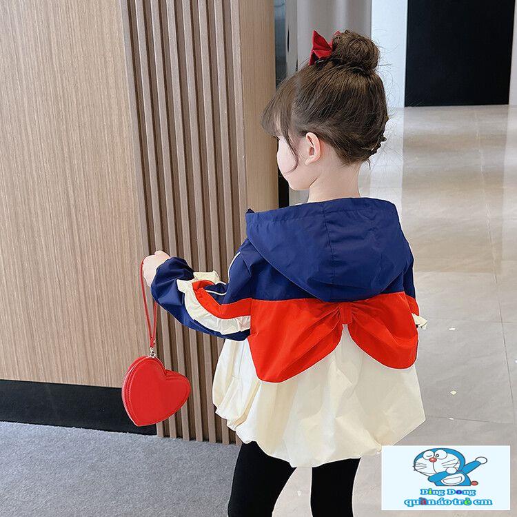 Áo Khoác Chống Gió Phong Cách Thời Trang Xuân Thu Cho Bé Gái