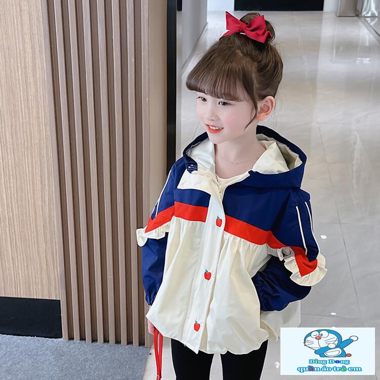 Áo Khoác Chống Gió Phong Cách Thời Trang Xuân Thu Cho Bé Gái
