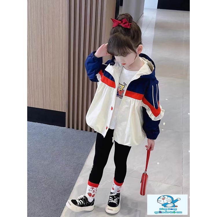 Áo Khoác Chống Gió Phong Cách Thời Trang Xuân Thu Cho Bé Gái