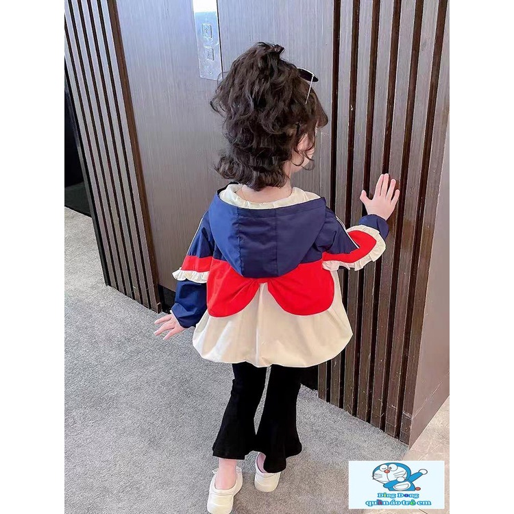 Áo Khoác Chống Gió Phong Cách Thời Trang Xuân Thu Cho Bé Gái