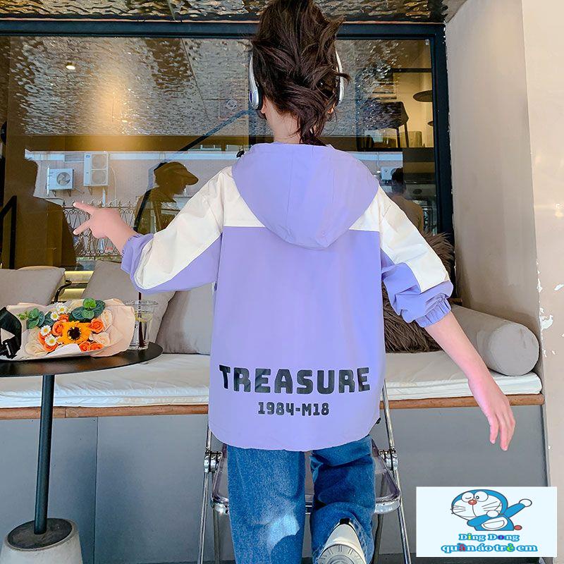 ~ Áo Khoác Thể Thao Có Mũ Trùm Phong Cách Mới Thời Trang Xuân Thu Cho Bé Gái