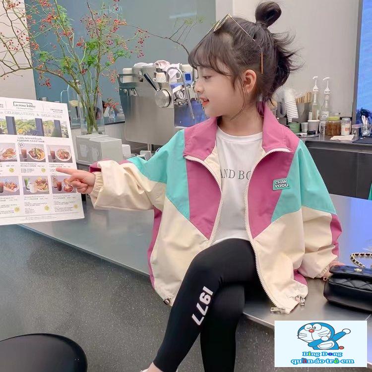 Áo Khoác Thể Thao Thời Trang Xuân Thu Cho Bé Gái